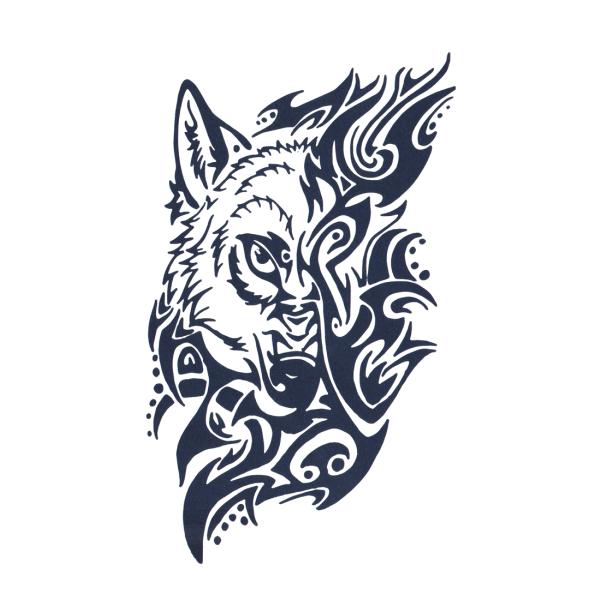 ジャグアタトゥー タトゥーシール 2週間で消えるタトゥー ヘナタトゥー 本物志向 狼 トライバル