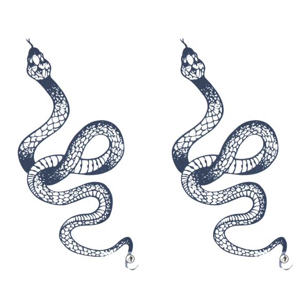 ジャグアタトゥー タトゥーシール 2週間で消えるタトゥー ヘナタトゥー 本物志向 蛇 2枚セット