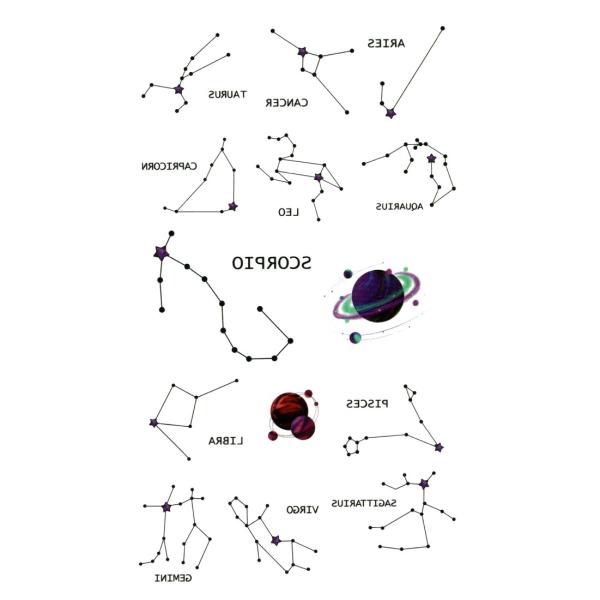タトゥーシール 星座 英文字 宇宙 hm1250レギュラー