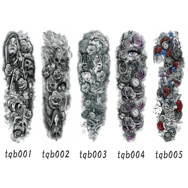 タトゥーシール 選べる3枚セット 薔薇 鯉 鳳凰 虎 筋肉 スカル 死神 トライバル 特長 tqbx