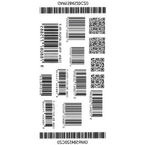 タトゥーシール バーコード 記号 ymk001 レギュラーサイズ