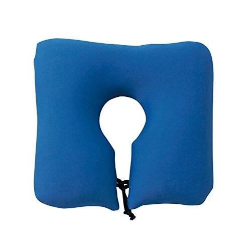 MOGU(モグ) ビーズクッション ブルー 青 枕 ポータブルネックピロー (全長約30cm) ミッ...