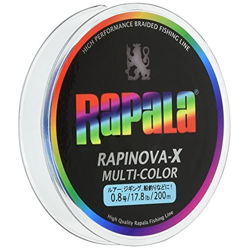 Rapala(ラパラ) PEライン ラピノヴァX マルチカラー 200m 0.8号 17.8lb 4...