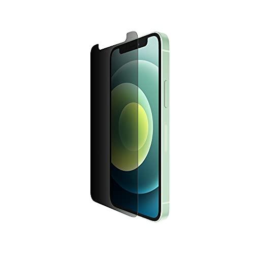 Belkin iPhone 12 mini 用 保護ガラスフィルム 抗菌 プライバシー保護 簡単取付...