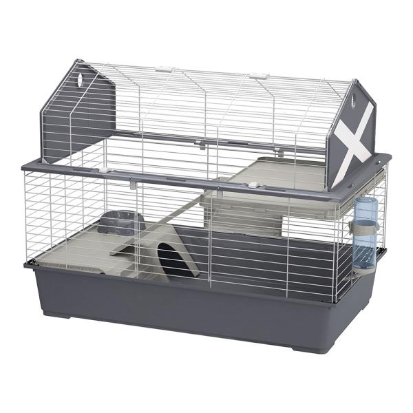 うさぎ ケージ  バーン 100 BARN グレー ハウス 小動物用 イタリアferplast社製