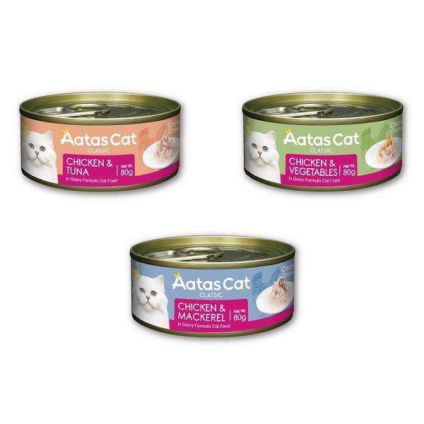 アタス キャット フード クリーミーチキン 80ｇ 選べる3種類 グレインフリー 猫 ネコ オールス...