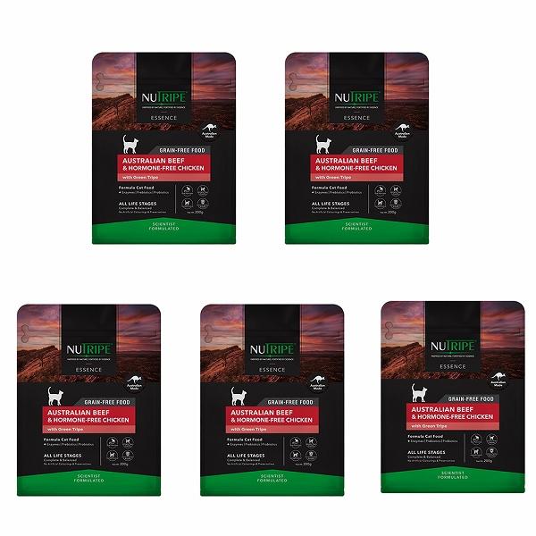 キャットフード ドライ ビーフ＆チキン＆グリーントライプ 1kg（200ｇ×5）ニュートライプ 全年...