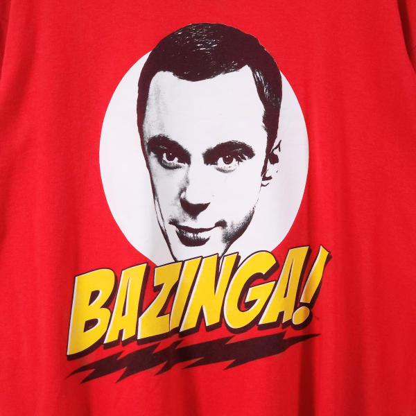 ビッグバンセオリー Tシャツ M レッド BAZINGA!