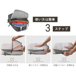 旅行 トラベルポーチ 圧縮 圧縮袋 収納ポーチ...の詳細画像2