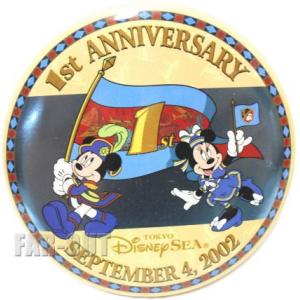 TDL 17周年記念 2000年 ミッキー 缶バッジ 缶バッチ ディズニー : FAR
