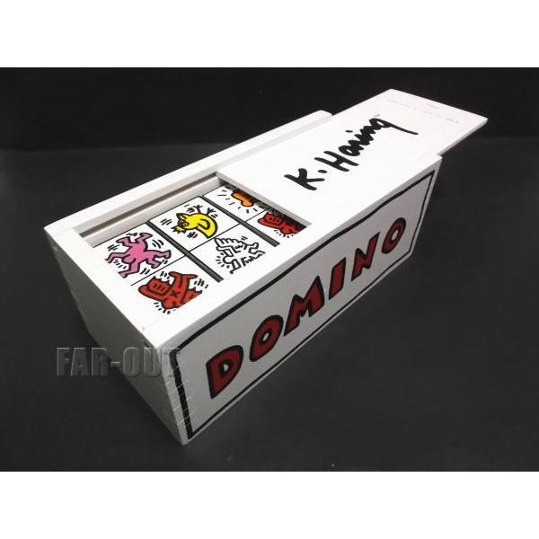 キース・ヘリング アート vilac ヴィラック ドミノ ゲーム ホワイト 木製 1992年版 Ke...