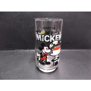 ミッキー 生誕50周年記念 ハッピーバースデー グラス タンブラー 1978年 ヴィンテージ ディズニー Happy Birthday Mickey Glass｜far-out