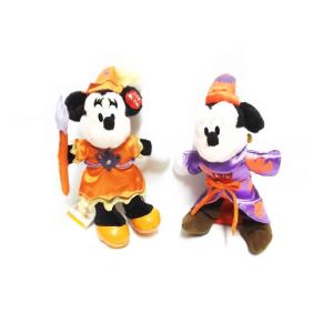 東京ディズニーランド ハロウィーン 2002年 ミッキー&ミニー ぬいぐるみ バッジ 2点セットTDL｜far-out