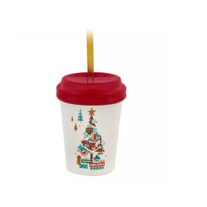 スターバックス コーヒー セラミック タンブラー オーナメント クリスマスツリー ディズニーテーマパーク限定 Starbucks Happy Holidays Ornament スタバ