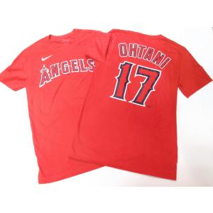 大谷翔平 エンゼルス Tシャツ レッド メンズ Sサイズ ベースボール MLB ANGELES OHTANI 17 Shirt｜far-out