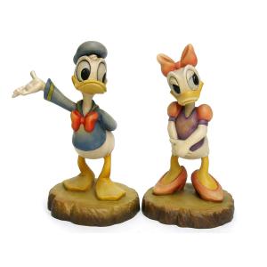 【ドナルドダック 木製アンティークフィギュア】 ANRI ドナルド・ダック 木彫りドール 人形 フィギュアリン 特大サイズ