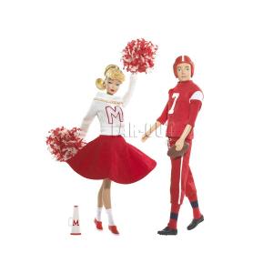 バービー&ケン チアリーダー アメリカンフットボール ドール 人形 キャンパス・スピリット 復刻版 ギフトセット Barbie & Ken Campus Spirit｜far-out