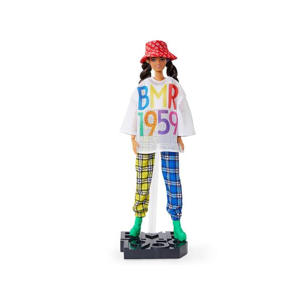 バービー BMR1959 白のオーバーメッシュシャツ ドール 人形 ロープヘア Barbie (GN...