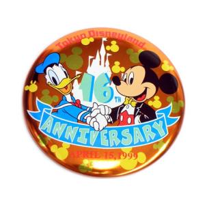 東京ディズニーランド　1周年　キャスト　缶バッジ　貴重　周年記念　1983 東京ディズニーランド SPRING OF 1983 OPENING グランドオープン 1983