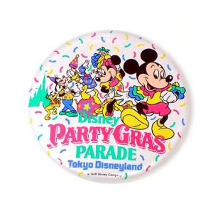 東京ディズニーランド パーティー・グラ・パレード イベント 缶バッジ 1991年 缶バッチ TDL PARTY GRAS PARADE｜far-out