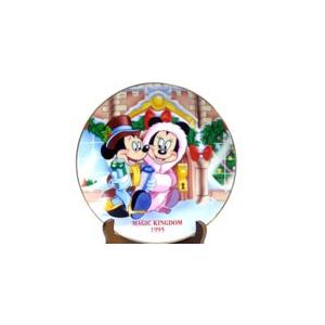 ミッキーサンタ クリスマスプレート 絵皿 1977年 Schmid社 ディズニー