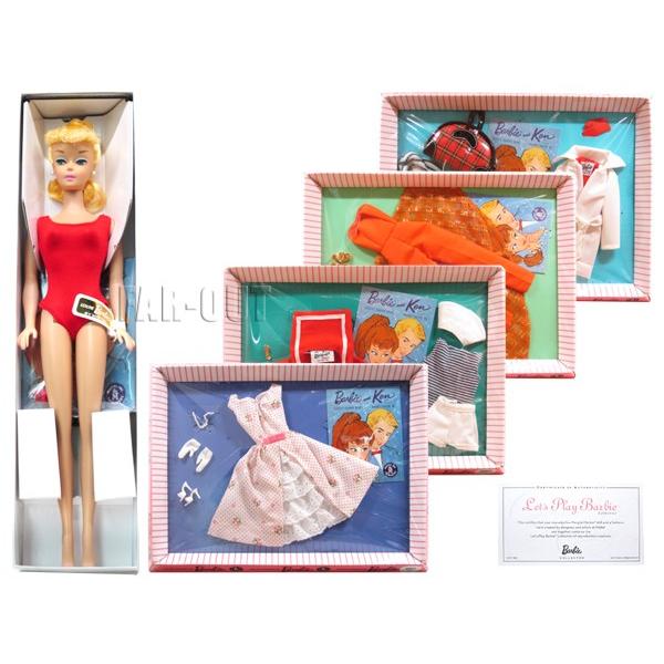 バービー Let's Play Barbie Dolls 復刻版 ブロンド スイムスーツ ドール 人...