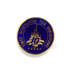 東京ディズニーランド TDL 10周年記念 1993年 赤 配布 ピンズ