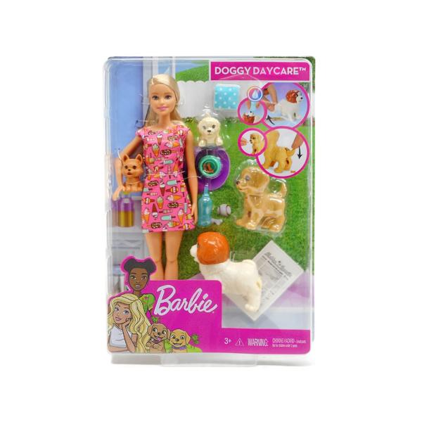 バービー&amp;パピー ペットのお世話 アクション ドール 人形 プレイセット 犬 仔犬 Barbie D...