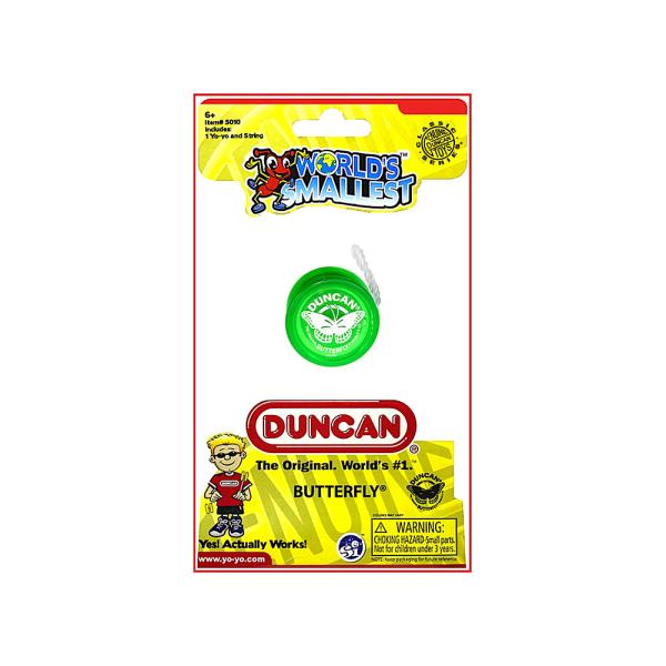 WORLD'S SMALLEST ダンカン バタフライ ヨーヨー グリーン ミニチュア トイ Dun...