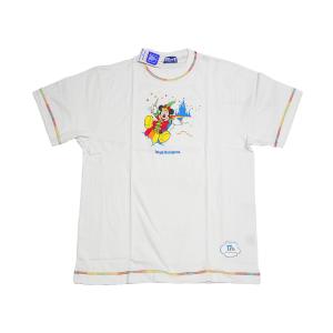 東京ディズニーランド 17周年記念 ミッキー Tシャツ Lサイズ 2000年 ホワイト 白 TDL Mickey｜far-out