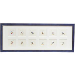 TDL ミッキー&ドナルド フィッシング 釣り 鏡 ミラー アート フレーム