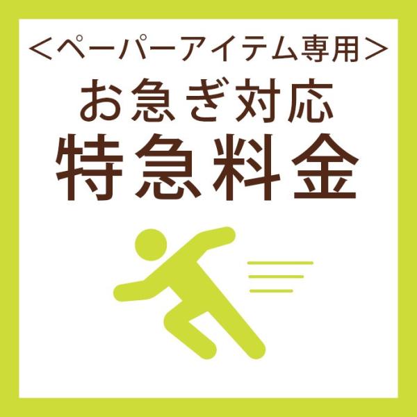ペーパーアイテムご注文用 / 完成品オーダーオプション お急ぎ対応「特急料金」
