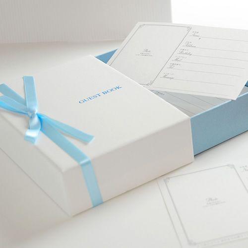 ＜あすつく＞ゲストブック 芳名帳 結婚式 芳名録 受付 ブライダル ウェディング BOX型 カード式...