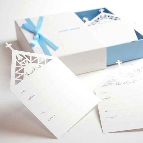 ＜あすつく＞ゲストブック 芳名帳 結婚式 芳名録 受付 ブライダル ウェディング BOX型 カード式...