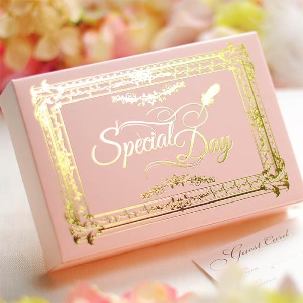 ＜あすつく＞ゲストブック 芳名帳 結婚式 芳名録 受付 ブライダル ウェディング BOX型 カード式...