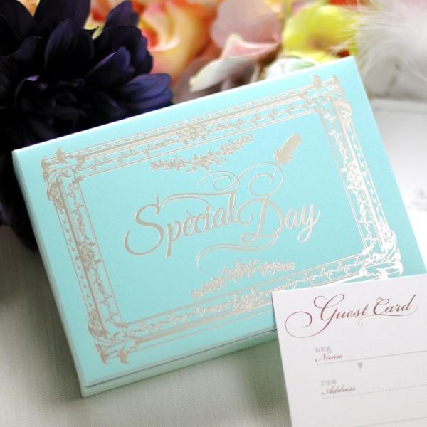 ＜あすつく＞ゲストブック 芳名帳 結婚式 芳名録 受付 ブライダル ウェディング BOX型 カード式...