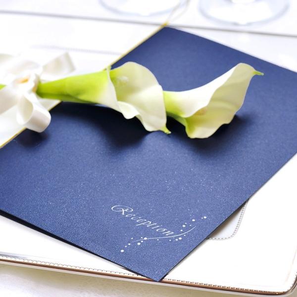 ＼新発売／深い輝き「ナイトブルー」席次表手作りセット（10名様分）／結婚式