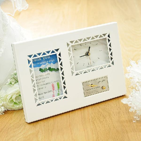 結婚式 両親へのプレゼント / サンクスオルゴール クロック スノボ / 両親贈呈品 プレゼント