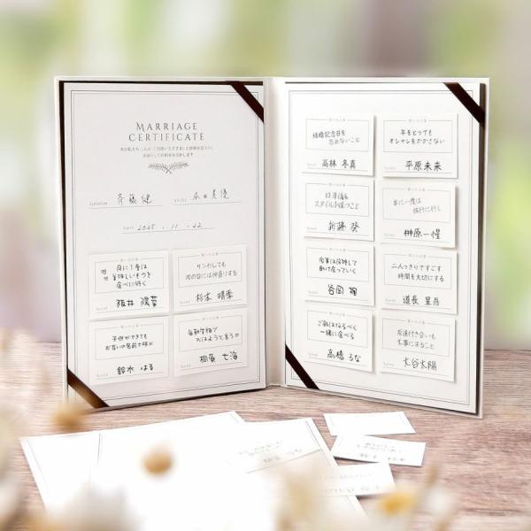 結婚証明書 ゲスト参加型 リクエストカード 誓いの言葉 挙式 結婚式「ゲストリクエストカード付結婚証...