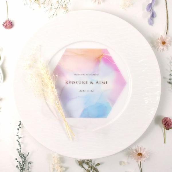 結婚式 席札 / 感染防止対策アイテム 席札としても使える クリア素材のフェイスシールド「ペール」（...