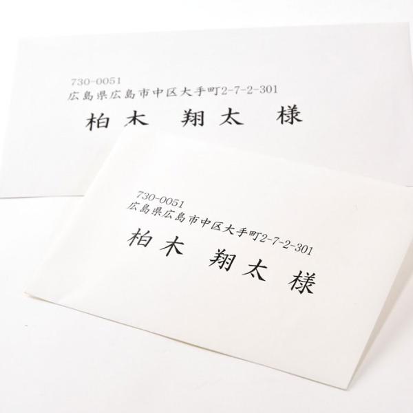 結婚式 招待状 完成品オーダーオプション　筆耕オプション（宛名印刷）