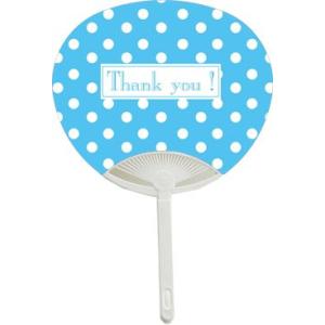 参加景品に…お見送りギフトに プチサンクスうちわ ドット（30部から）