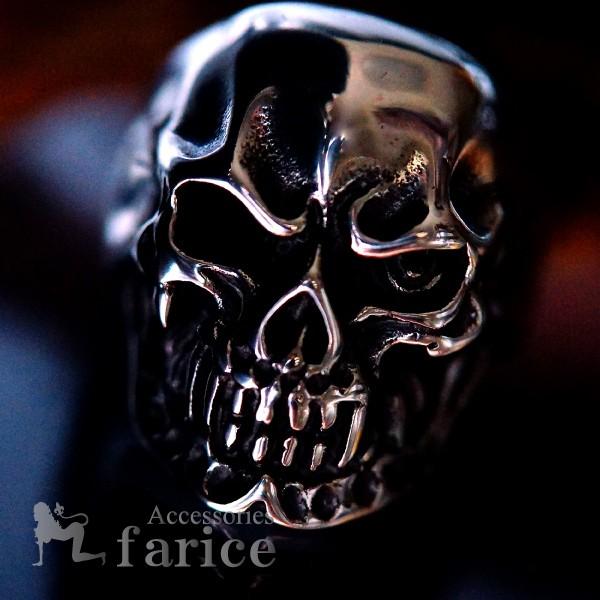 アメリカンサイボーグスカル(髑髏)モチーフ アイスコープデザイン アンドロイド型 メンズ ステンレス...