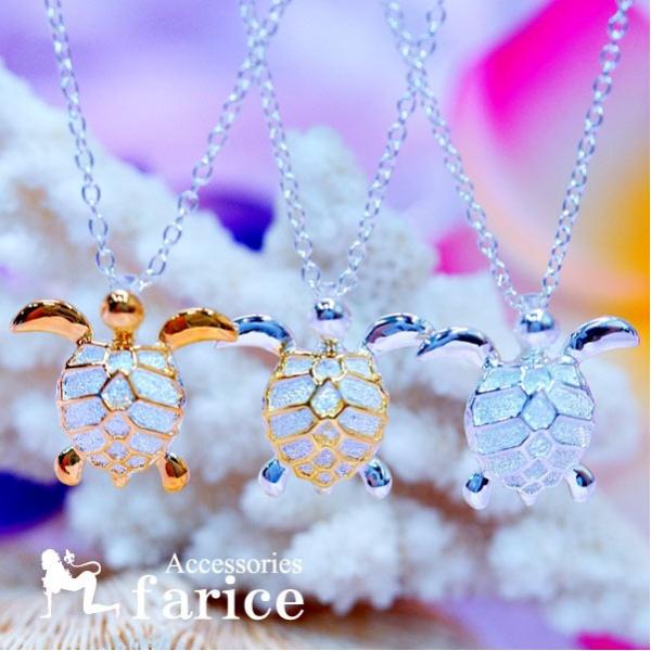 ハワイアンジュエリー ペンダント ネックレス ホヌ ウミガメ 甲羅打ち出し レディース シルバー92...