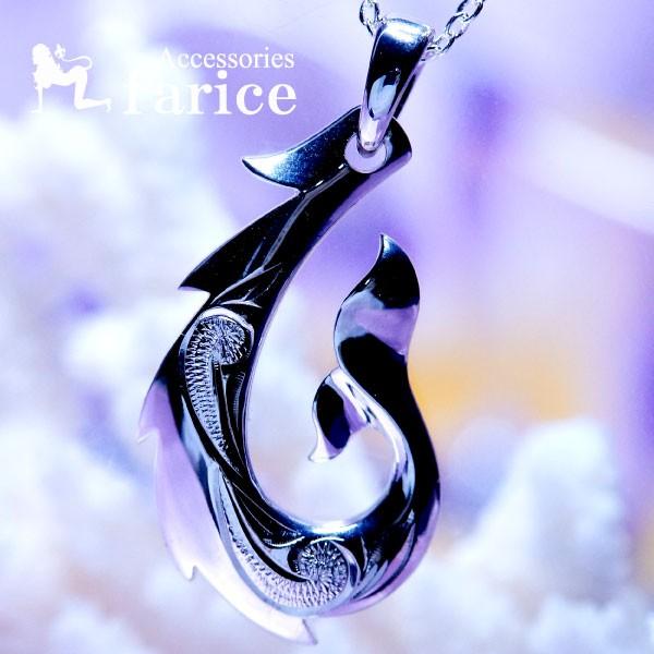 フィッシュフック(釣り針) マーメイド(人魚)アレンジデザイン カレイキニスクロール彫り ハワイアン...