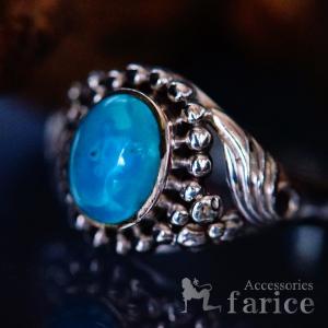 Indian Jewelry ターコイズ・フラワーデザイン 花型石留め立体