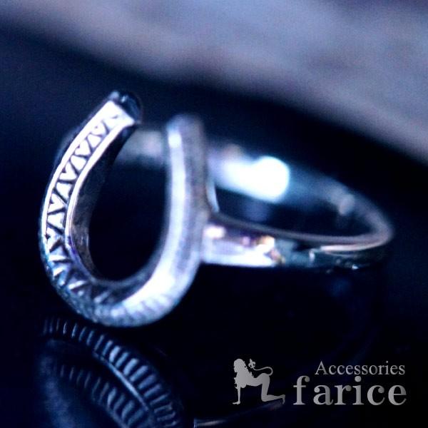 ホースシュー 馬蹄 デザイン ネイティブアメリカン飾り彫り メンズ&amp;レディース インディアンジュエリ...