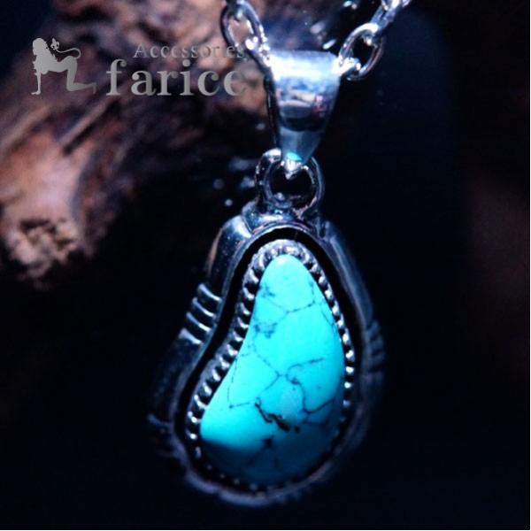 天然石 ターコイズ装飾 ベアパウ(熊の手型)アレンジデザイン メンズ&amp;レディース インディアンジュエ...