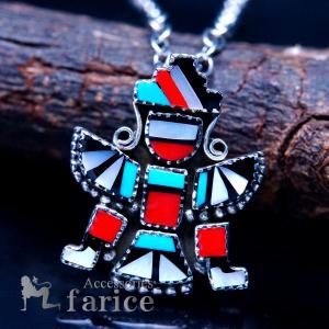 Indian Jewelry インディアンジュエリー フェザー 羽 ズニ族 天然石