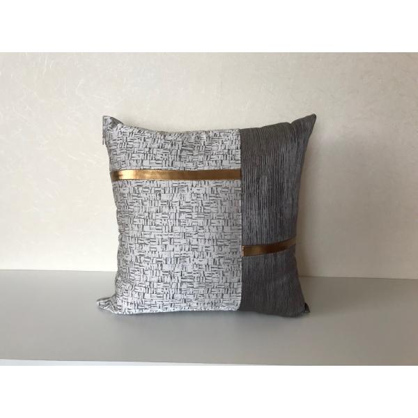 クッション ４０×４０　シルバー＊ゴールド